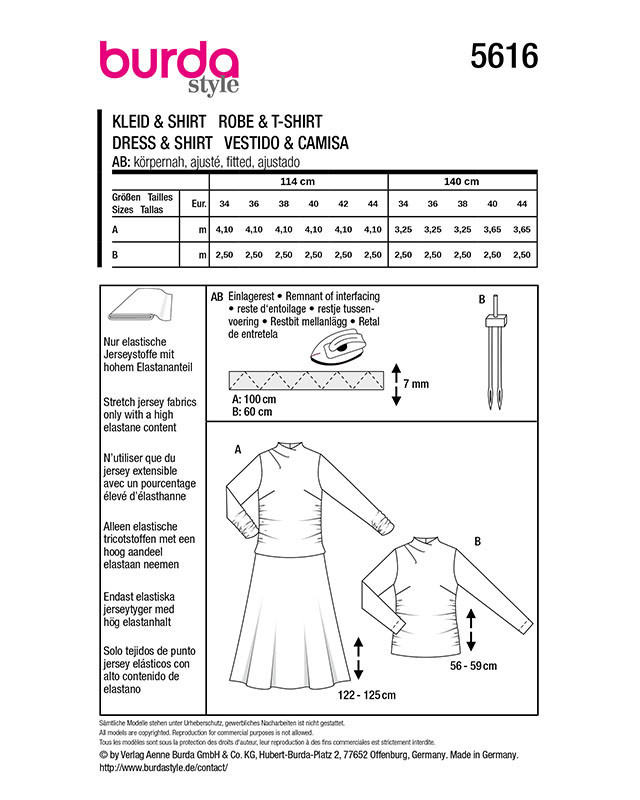 Patron Robe & Top Burda 5616 - Mercerine