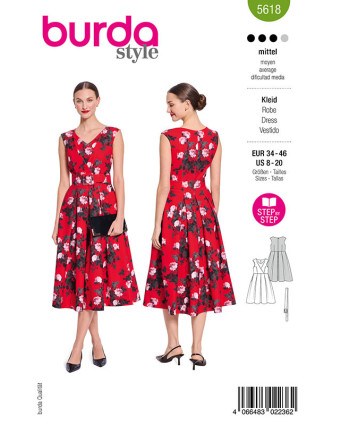 Patron Robe Burda 5618 - Mercerine