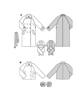 Patron Veste & Manteau Burda 5620 - Mercerine