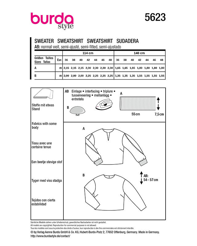 Patron Pull Burda 5623 - Mercerine