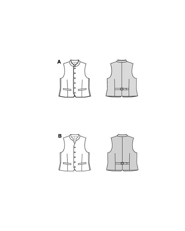 Patron Gilet traditionnel Burda 5624 - Mercerine