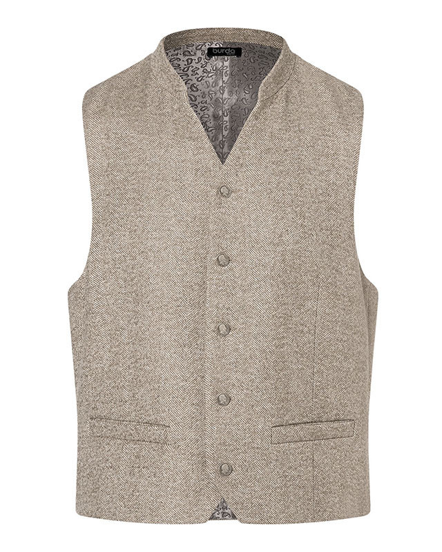 Patron Gilet traditionnel Burda 5624 - Mercerine