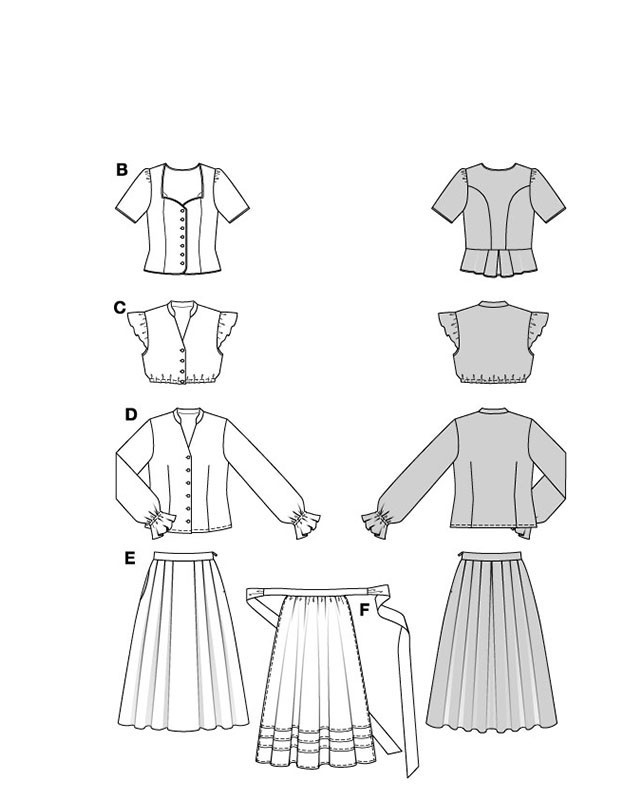 Patron Dirndl Burda 5625 - Mercerine