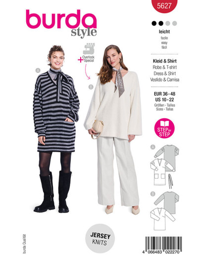 Patron Robe & Pull Burda 5627 - Mercerine