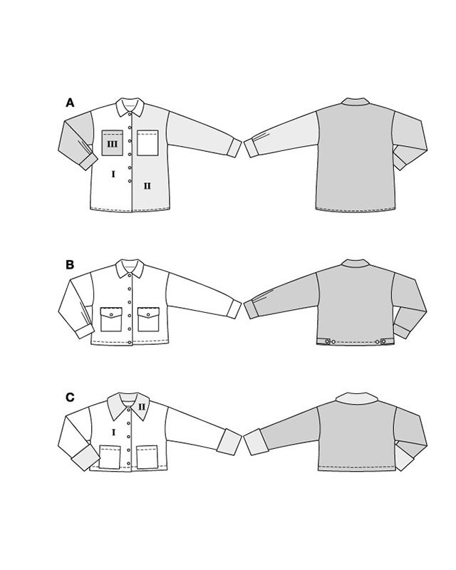 Patron Chemisier & Veste Burda 5661 - Mercerine