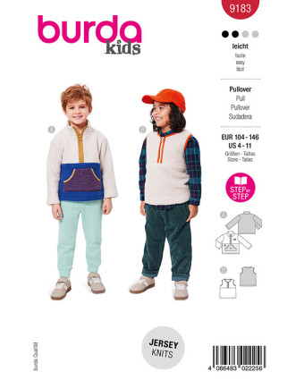 Patron Pull & Gilet Burda 9183 - Mercerine