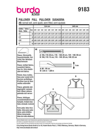 Patron Pull & Gilet Burda 9183 - Mercerine