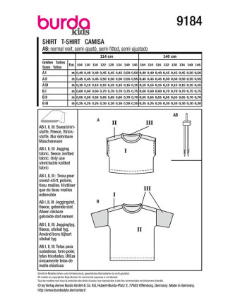 Patron Chemise Burda 9184 - Mercerine