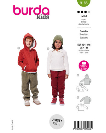 Patron Sweatshirt Burda 9185 - Mercerine