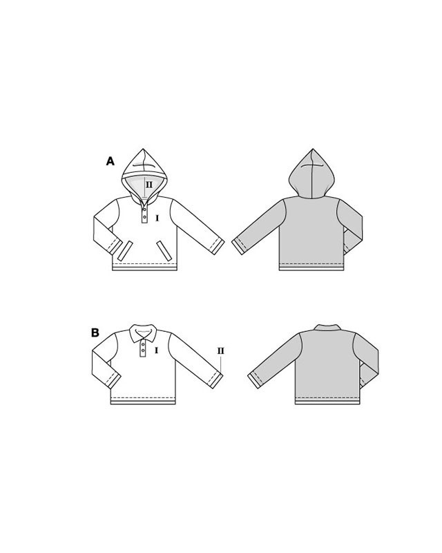 Patron Sweatshirt Burda 9185 - Mercerine