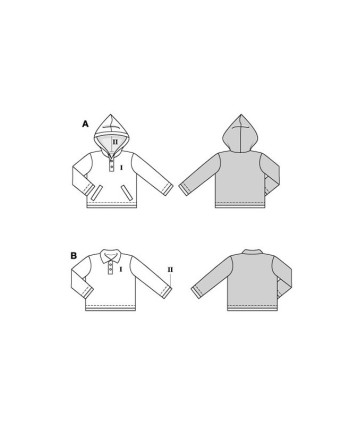 Patron Sweatshirt Burda 9185 - Mercerine