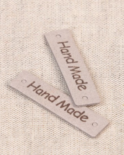 Etiquette Hand Made 40mmx10mm - Lot de 8 - Mercerine