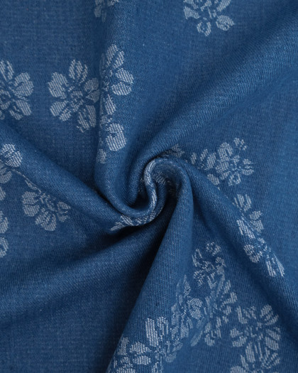 Denim Jacquard Bleu Moyen Sam - Mercerine