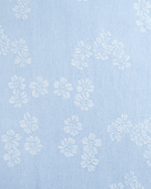 Denim Jacquard Bleu Clair Sam - Mercerine
