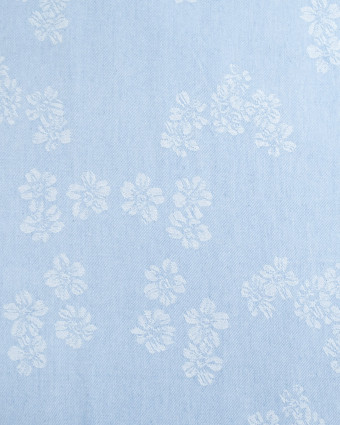 Denim Jacquard Bleu Clair Sam - Mercerine