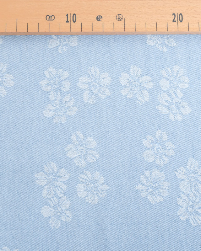 Denim Jacquard Bleu Clair Sam - Mercerine