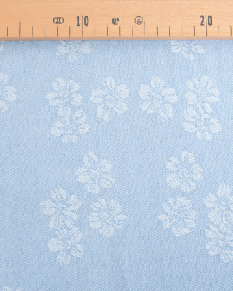 Denim Jacquard Bleu Clair Sam - Mercerine