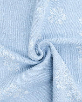Denim Jacquard Bleu Clair Sam - Mercerine