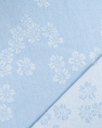 Denim Jacquard Bleu Clair Sam - Mercerine