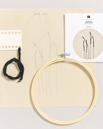 Kit Broderie Pré-dessiné  "Graminées" - Mercerine