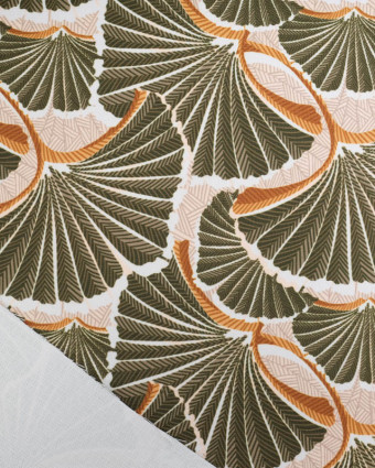 Toile Extérieure Déperlante Ginkgo Vert Kaki - Mercerine