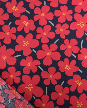 Popeline de Coton Lola Rouge - Mercerine