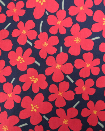 Popeline de Coton Lola Rouge - Mercerine