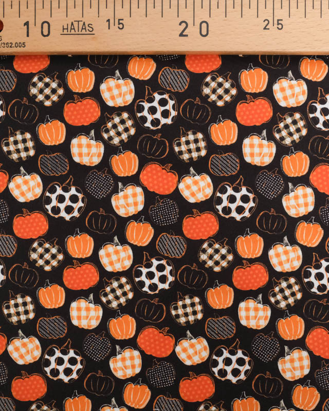 Coton Halloween Petites Citrouilles Oranges - Mercerine