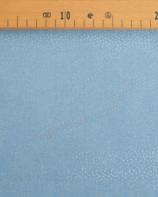 Chambray Mini Pois Lurex Or - Mercerine