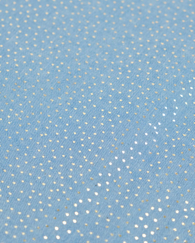 Chambray Mini Pois Lurex Or - Mercerine