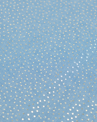 Chambray Mini Pois Lurex Or - Mercerine