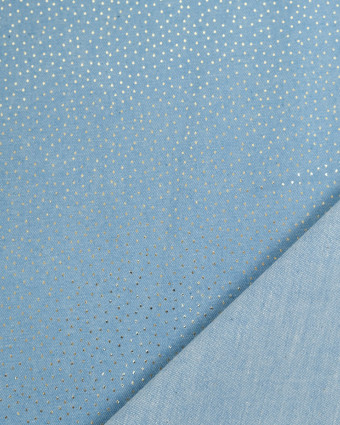 Chambray Mini Pois Lurex Or - Mercerine