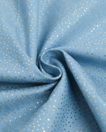 Chambray Mini Pois Lurex Or - Mercerine