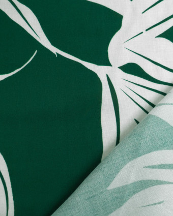 Popeline de Viscose Imprimée India Vert Profond - Mercerine