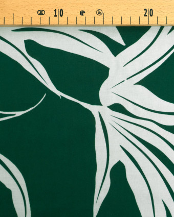 Popeline de Viscose Imprimée India Vert Profond - Mercerine