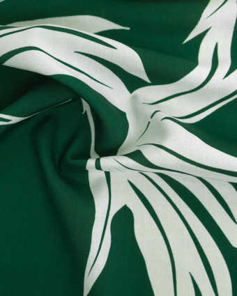 Popeline de Viscose Imprimée India Vert Profond - Mercerine