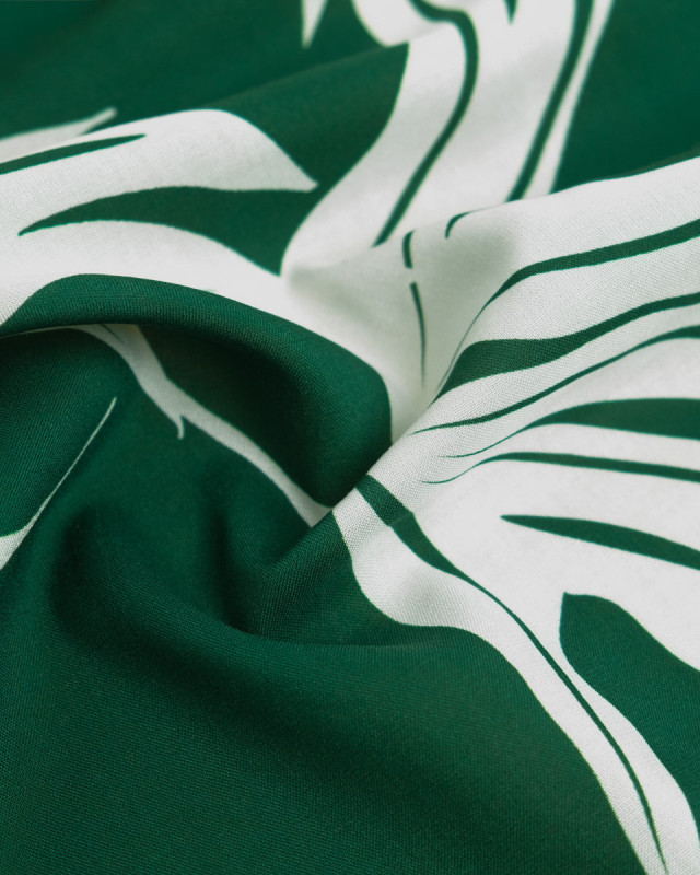 Popeline de Viscose Imprimée India Vert Profond - Mercerine