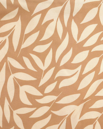 Popeline de Viscose Imprimée Manon Beige Ecru - Mercerine