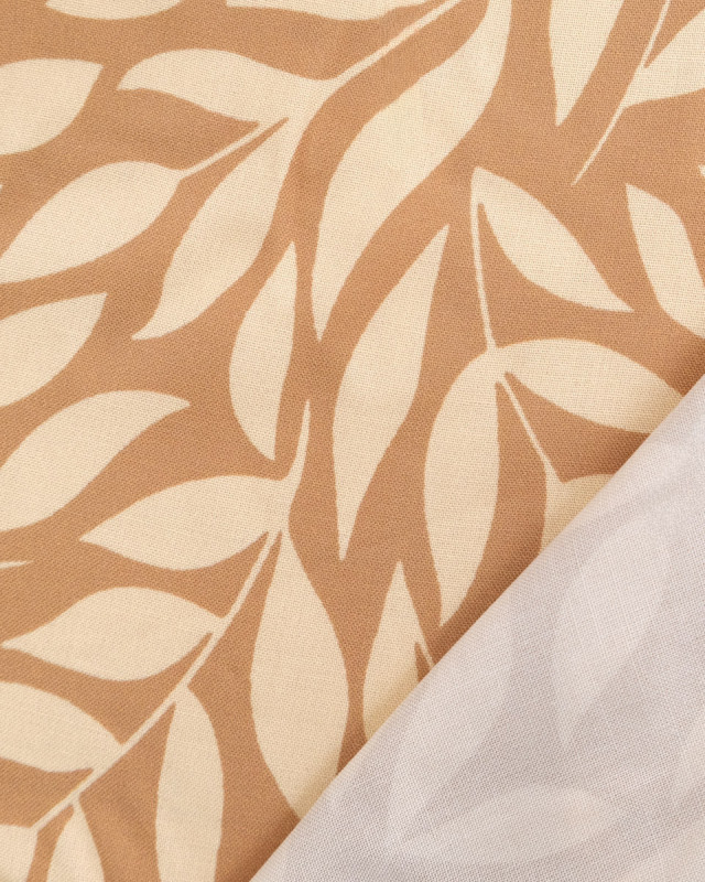 Popeline de Viscose Imprimée Manon Beige Ecru - Mercerine