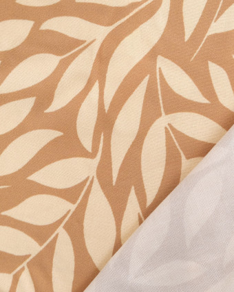 Popeline de Viscose Imprimée Manon Beige Ecru - Mercerine