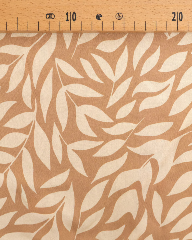 Popeline de Viscose Imprimée Manon Beige Ecru - Mercerine