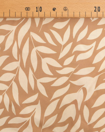 Popeline de Viscose Imprimée Manon Beige Ecru - Mercerine