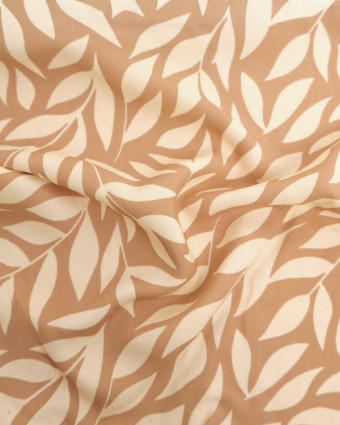 Popeline de Viscose Imprimée Manon Beige Ecru - Mercerine