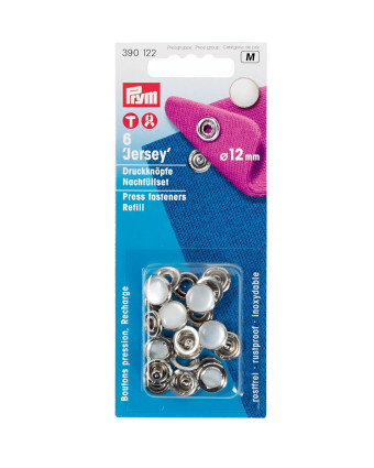 Recharge Boutons Pression Jersey Nacrés - Lot de 6 - Mercerine