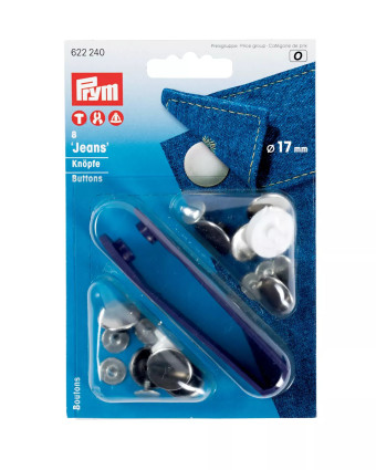 Boutons Jean à river sans couture - Lot de 4 - Mercerine