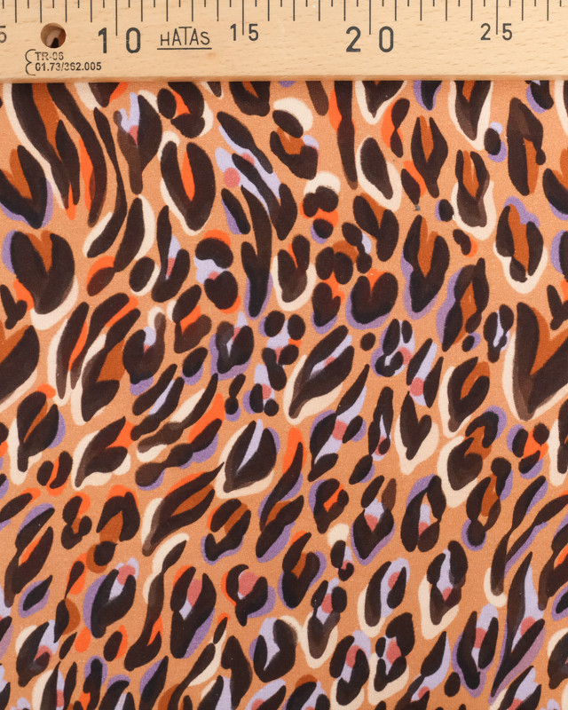Sweat Leo Caramel et Violet Oeko-Tex - Mercerine