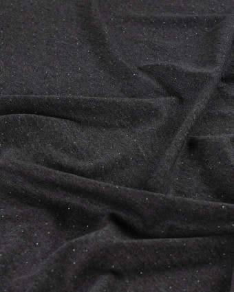 Tissu Jersey Gris Pois Scintillant - Mercerine