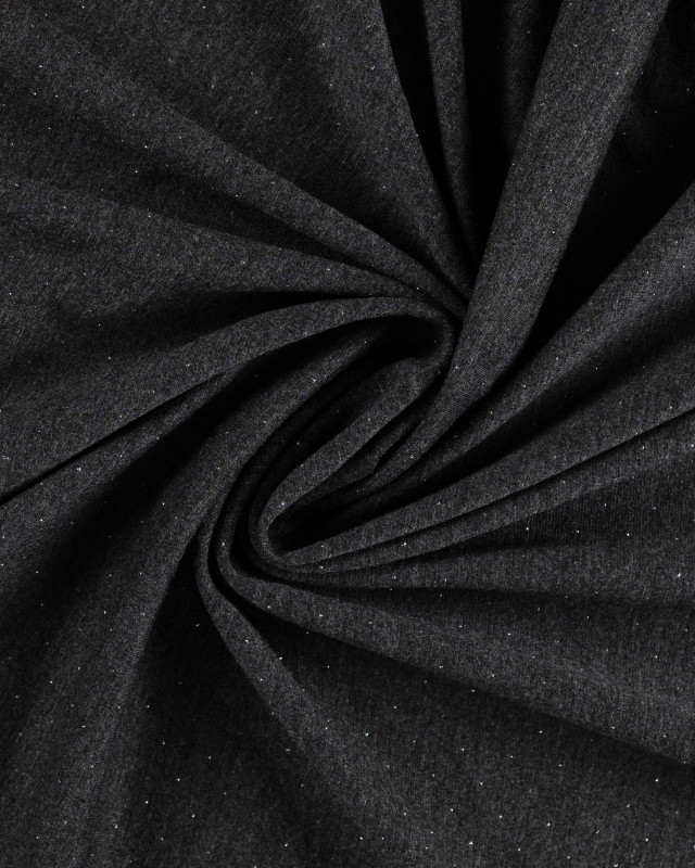 Tissu Jersey Gris Pois Scintillant - Mercerine