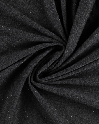 Tissu Jersey Gris Pois Scintillant - Mercerine