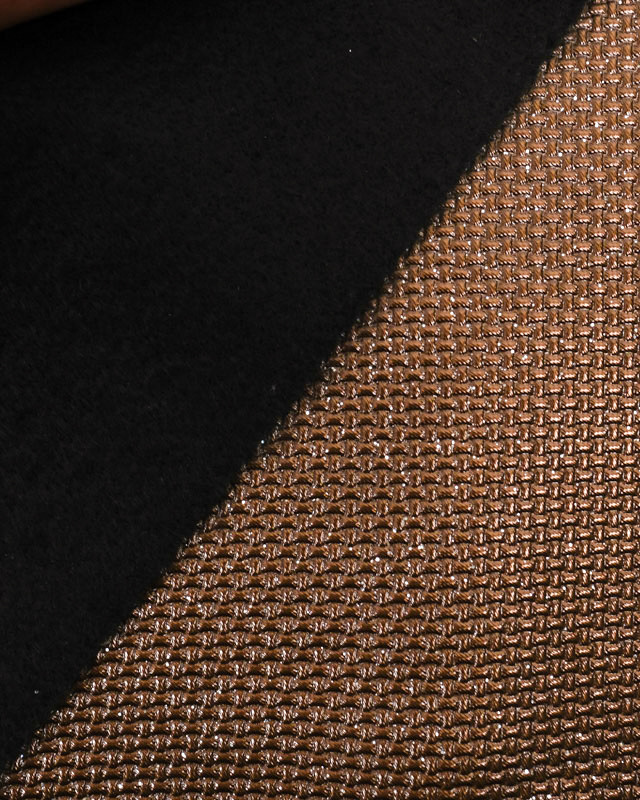 Tissu Simili Cuir Pailleté Chocolat  - Mercerine